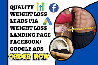 generate weight loss leads via landing page weight loss website weight loss ads