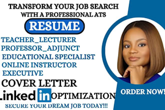 revamp teacher, lecturer, adjunct, professor, instructor, educational resume
