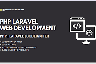 be your PHP laravel developer to develop fix custom websites