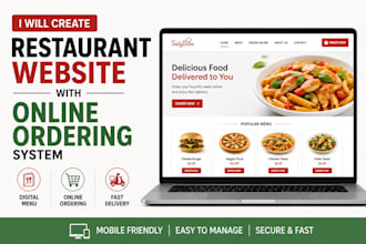 create restaurant website, food ordering website and online menu