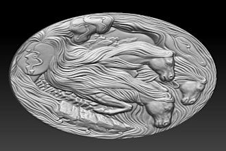 sculpt 3d bas relief 3d medallion 3d coin design 3d miniature printable 3d coin