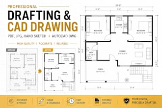 convert PDF to cad and redraw floor plan in autocad