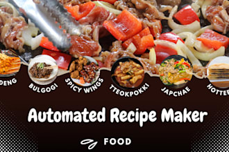 create an automated recipe wordpress website or a food blog
