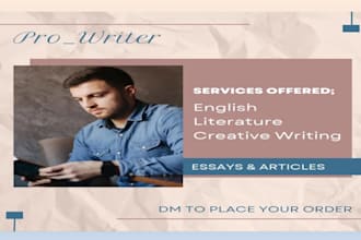 do quality english compositions, literature essays, poetry and novel analysis