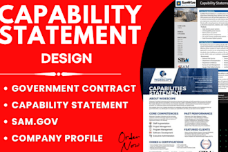 design federal government capability statement, winning capability statement