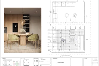do shop drawings, sections, elevations for your interior design
