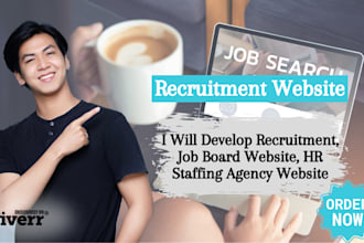 develop recruitment, job board website, HR staffing agency website