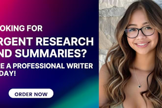 do urgent research, reports, projects and summaries in apa mla