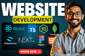 do react js website, next js website, website development full stack developer