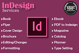 do any kind of adobe indesign projects