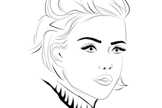 draw any photo into stencil art, line art