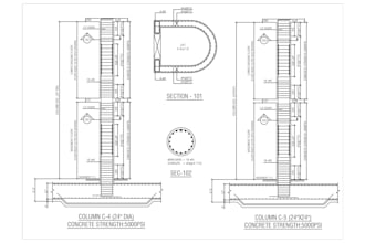 do rebar detailing, structural shop drawings for reinforced concrete structures