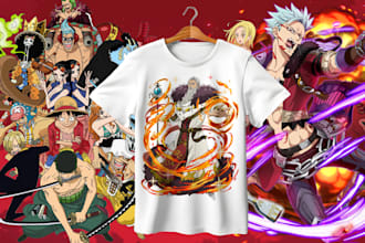 create an anime t shirt design for you