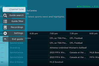 design a live iptv or vod roku channel in brightscript with json backend