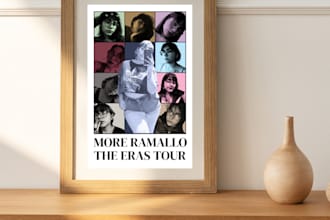 do custom portraits of taylor swift eras tour poster