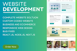 custom development, laravel, react website as full stack web developer
