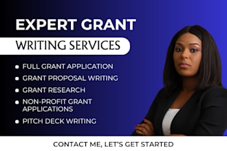 search and write winning grant proposals, bids, for non profit, small businesses