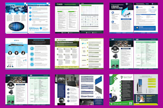 design professional sell sheet, data sheet, price list, spec sheet