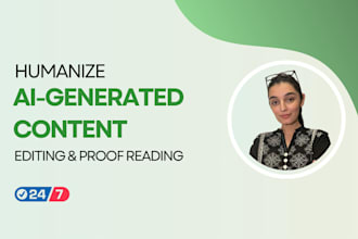 rewrite, proofread, and humanize ai generated content