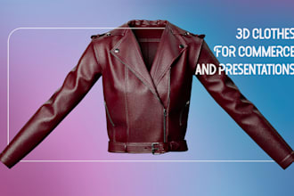 make 3d coats, jackets, pants, garments for commerce and advertising