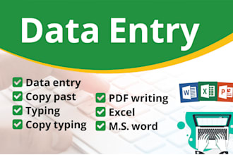 do excel data entry, presentations and documentations