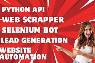 do automation and build bots in python and selenium