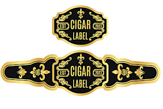 create a premium cigar brands label box logo and any graphics design