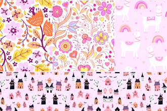 do repeat seamless floral textile monogram pattern design