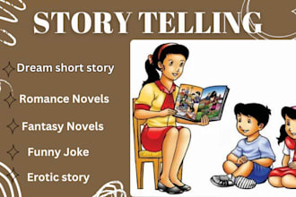 create your professional story telling romance novels  with fan