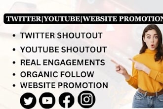 promote twitter shoutout, facebook shoutout, youtube shoutout to 800m audience