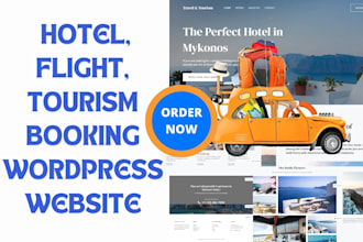 design tourism, hotel, booking wordpress website