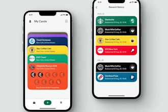 create CRM loyalty app, reward app, referral app, discount app, loyalty card app