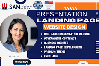 design and redesign presentation landing page website for government contracts