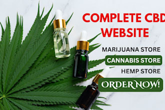 design cbd website cannabis delivery medical hemp store marijuana vape website