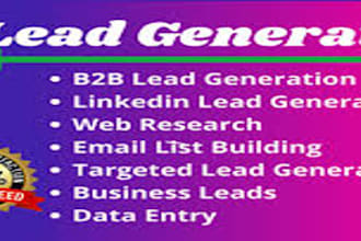 b2b lead generation, prospect list, niche targeted email list by linkedin