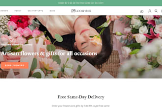 build lush flower shopify store bouquet flower website flower dropshipping store