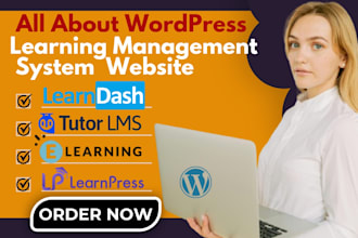 design and develop wordpress lms website with learndash, tutor lms