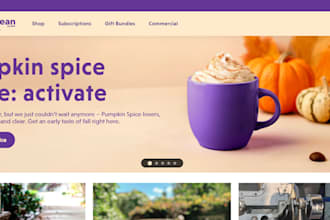 design coffee shopify store private label coffee store coffee bean website