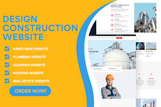 design construction website, construction handyman plumbing roofing hvac website