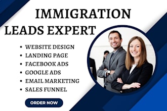 generate immigration leads law firm attorney lawyer leads landing page ads