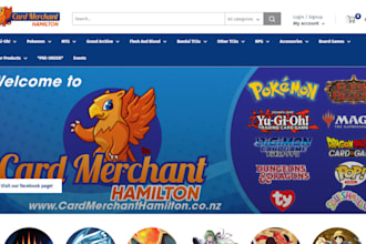 design game card shopify store pokemon website trading card pokemon dropshipping