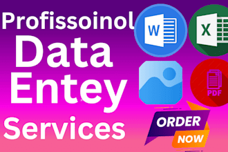 do data entry, copy paste, pdf and image to excel and word