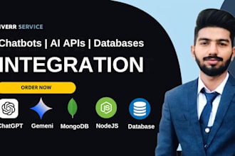 integrate ai apis, chatbots, and databases into your website