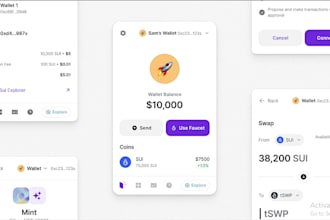 develop defi web application chrome extension, wallet defi application design