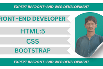 front end web developer html5, css and bootstrap
