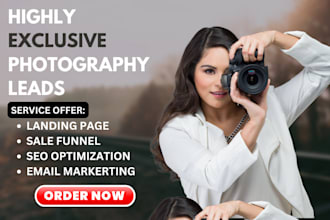 generate photography leads wedding photography photography website landing page
