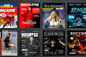 design professional magazine cover, ads and layout very fast