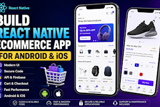 build a react native ecommerce app for android and ios