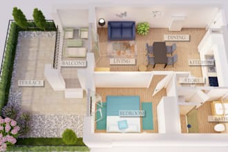 create 2d, 3d floor plans for airbnb and vacation rentals