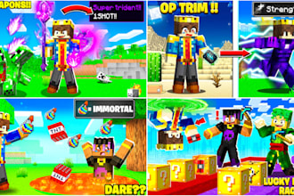 create detailed professional minecraft thumbnails